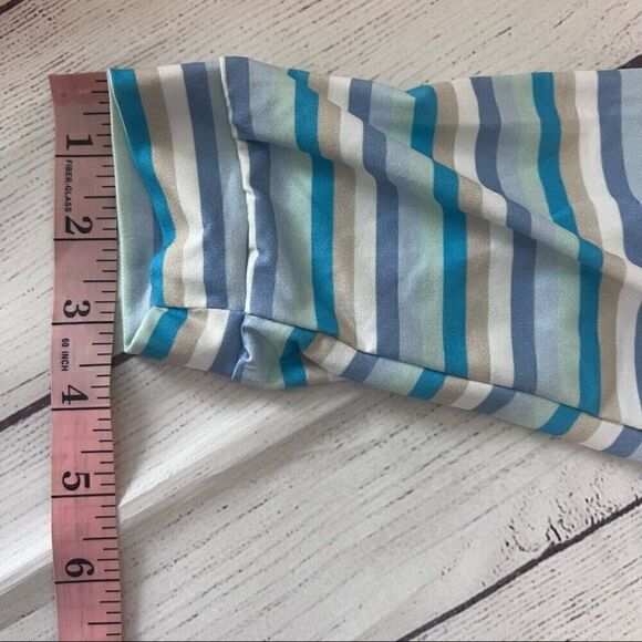 Colorful Striped Drop Shoulder Tee (Pastel Long Sleeve) Oversized Womens Top XS - Picture 5 of 8